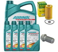 Kit Olio Motore Filtro ADDINOL 5W-30 9 Liter + Vite per Mercedes Vito Sprinter