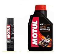 Kit Olio Motul 7100 10w60 moto 4 tempi litri 3 + OMAGGIO MC Care C1 Chain Clean