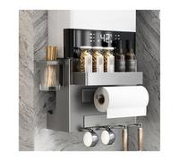 Kit organizer da cucina per montaggio a parete, copertura decorativa per tubazioni, scudo scaldabagno, scaffale portaoggetti per garage e bagno, pannello display salvaspazio (38 x 20 x 40 cm)