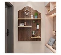 Kit organizer fai da te in legno per pannelli forati, versatili pannelli espositivi da parete per casa, ufficio, cucina, garage e sala artigianale, legno naturale (A40 x 60 cm)