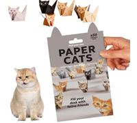 Kit origa/mi di carta fai da te, 50 fogli di carta pretagliata per una facile piegatura, divertente attività artigianale per tutte le età, decorazione creativa da scrivania e regalo per gli amanti dei