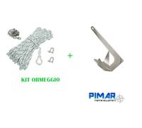 KIT ORMEGGIO ANCORA CATENA CIMA PER BARCA TREFOIL BRUCE IN ACCIAIO FUSO ZINCATO