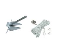 Kit Ormeggio Ancora Danforth Completo Di Corda e Catena Vari Pesi (10)