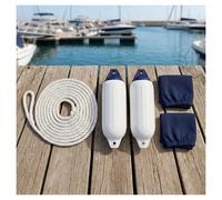 Kit Ormeggio Completo - Cima, Parabordi e Copriparabordi - Ø 12 mm. / OF1 - 15x61 cm. / F1 - Ø 14-16 cm.
