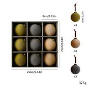 Kit Ornamento da Appendere con Palline Floccate Perfetto per Feste Invernali
