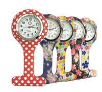 Kit Orologi per Infermiere,Orologio da infermiere in silicone con spilla,Confezione da 5