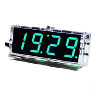 Kit orologio a LED a 4 cifre con display automatico dell'ora Nixie Tube e design elegante per gli appassionati di elettronica fai da te (verde)