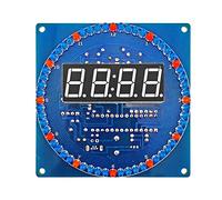 Kit Orologio Digitale a LED Fai da te, DS1302 Orologio LED Rotante Modulo di Display della Temperatura per Casa Scuola