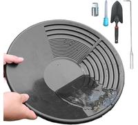 Kit Orpacciamatura 5 Pezzi Batee Orpacciamatura Kit Attrezzature Di Setacciatura Manuale Casseruola Mineraria In Plastica Nero Larghezza Di Prospezione D'oro Classificabile Grande, Stufa D'Oro Per