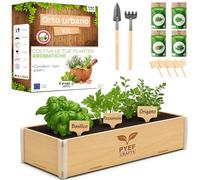 Kit Orto in Casa Erbe Aromatiche PYEF CRAFTS - Kit Giardinaggio per Piante Aromatiche Basilico, Origano, Prezzemolo e Coriandolo - Set Coltivazione per Orto da Balcone e Cucina
