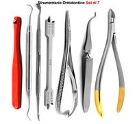 Kit Ortodonzia Dentale Direzionatore di Legature Tronchesino Spingibande Mathieu