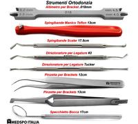 Kit Ortodonzia Direzionatore di Legature Spingibande Pinzetta per Attacchi 8 PZ