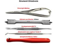 Kit Ortodonzia Spingibande Altimetro Bracket Direzionatore di Legature Molt 9 CE
