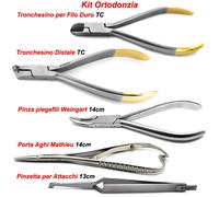 Kit Ortodonzia Tronchesino per Filo Pinze per Legature Porta Aghi Ortodontiche