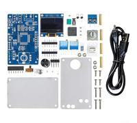 Kit oscilloscopio LCD fai da te con nucleo microcontrollore e display da 0,96 pollici per visualizzazione della forma d'onda, design portatile alimentato tramite USB (kit + custodia in acrilico)