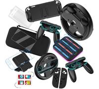 Kit pacchetto Accessori fiorky con custodia da trasporto 15 in 1 kit di regalo ruota dello sterzo maniglia di base Kit di accessori for pacchetto di accessori for gioco for via di casa