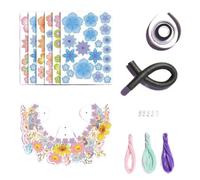 Kit pacchetto materiale per fascia per capelli, kit copricapo floreale per bambini, Pacchetto copricapo per bambini imitazione, Strumento di decorazione dei capelli 'eredità culturale per