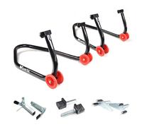 Kit paddock universale: cavalletti anteriore e posteriore + 3 tipi di supporto