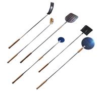 KIT PALE SET PALA PIZZA FORNO A LEGNA 6pz COMPLETO SPAZZOLA