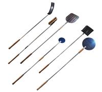 KIT PALE SET PALA PIZZA FORNO A LEGNA 6pz COMPLETO SPAZZOLA GRANDE
