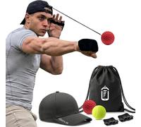 Kit Palla Riflesso Boxe Con Cappellino in Cotone - 2 Livelli, Blocco Metallo Reg