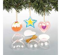 Kit Palline Natalizie Glitterate Baker Ross (confezione da 9)- Creativi articoli natalizi e artigianali per bambini da realizzare e decorare.