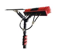 Kit palo 3 in 1 Alimentato ad Acqua - Pulitore telescopico per finestre e Pannelli solari da 11,8 Piedi con tergivetro, Spazzola e Tubo Flessibile per Una Pulizia efficiente degli Esterni