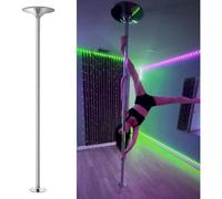 Kit palo da Ballo Girevole Rimovibile, palo da Fitness in Acciaio Resistente da 45 mm per casa, Club, Feste, Esercizi