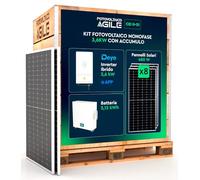 KIT Pannelli Solari 3,84 kWp + Inverter Ibrido Deye 3,6 kW + Batteria 5,12 kWh - Certificato CEI 0-21 - Funzione Backup - Impianto a isola oppure ongrid