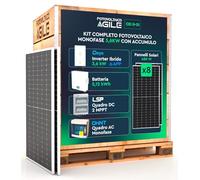 KIT Pannelli Solari 3,84 kWp + Inverter Ibrido Deye 3,6 kW + Batteria 5,12 kWh + Quadro di stringa 2 MPPT + Quadro AC Monofase Chint - CEI 0-21 - Funzione Backup - Impianto a isola oppure ongrid