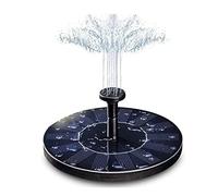 Kit pannello fontana galleggiante a energia solare con pompa ad acqua, fontana for uccelli for piscina, laghetto, giardino, irrigatore solare, decorazione da giardino Protezione Di Sicurezza(Black)