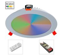KIT pannello LED faretto incasso RGB cromoterapia 16W luci box doccia bagno 24V [EEK: F]