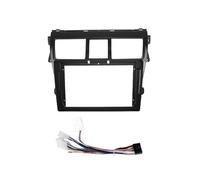 Kit Pannello Montaggio Cruscotto Autoradio 9 Pollici Per Toyota Per Vios Per Belta Per Yaris Per Vitz Per Platz 2008-2013 cornice fascia radio stereo(Set completo Nero)
