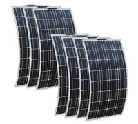 Kit Pannello Solare 100W-1000W Completo | Pannello Flessibile con Controller 40A | 12V/24V | Alta Efficienza | per Camper, Barca, Cabina, Balcone, Esterno 7PC700W