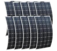 Kit Pannello Solare 100W-1000W Completo | Pannello Flessibile con Controller 40A | 12V/24V | Alta Efficienza | per Camper, Barca, Cabina, Balcone, Esterno 10PC1000W