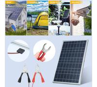 Kit Pannello Solare 12V 30W con Silicone Policristallino per Off Grid Living