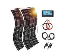 Kit pannello solare 12V 450W 300W 150W Caricabatteria di pannelli fotovoltaici flessibili for la casa Auto Barca Campeggio Viaggi all'aperto Conversione Efficiente(300w kit)