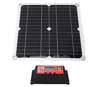 Kit Pannello Solare 15W, Identificazione Automatica 12V / 24V Dual USB DC Output 100A Controller Celle Solari, Batteria Solare Impermeabile Caricabatterie di Mantenimento per(Controller arancione)