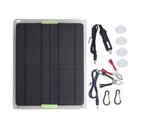 Kit Pannello Solare 20W 12V, Pannello di Ricarica Solare Pannello Solare Caricabatteria per Auto Manutentore del Caricatore di Mantenimento per Auto Barca Moto Automotive RV Home Off Grid System
