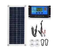 Kit pannello solare 60W completo Dual USB con celle solari controller for caricabatterie for telefono cellulare for yacht for camper e barche for auto Efficiente Affidabile(Kit-10A Controller)