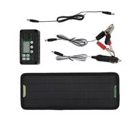 Kit Pannello Solare Batteria - Caricatore Di Mantenimento Solare Portatile Con Controller Integrato | Pannello Monocristallino Da 20 W 12 V Impermeabile | Ricarica L'energia Della Batteria Per Auto, M