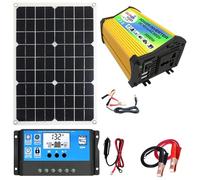 Kit pannello solare completo per camper e sistema di alimentazione off-grid - Include inverter da 3000 W, regolatore di carica solare da 30 A, batteria combibox | Sistema di energia solare per casa