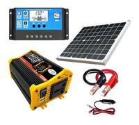 Kit pannello solare con batteria e inverter, sistema di alimentazione off-grid completo per casa, camper, barca, fattoria e capannone, espandibile, plug and play, onda sinusoidale pura