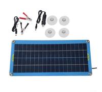 Kit pannello solare da 30 W 12 V, in silicio policristallino, caricabatterie con ventose, per auto, camper, barca, moto