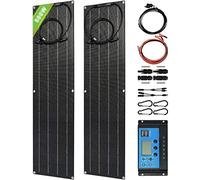 Kit pannello solare da 500 Watt, pannelli solari monocristallini flessibili ETFE con controller da 40 A per camper, roulotte, barca, sistema 12 V/24 V
