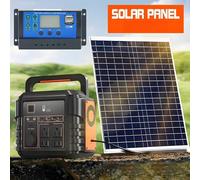 Kit pannello solare da 50W con regolatore da 100A - Pannello solare portatile per ricarica di power bank, campeggio, escursionismo, auto, barca, telefono, illuminazione stradale, monitoraggio, casa pe