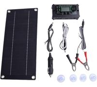 Kit pannello solare da 600 W, 18 V, monocristallino, pieghevole, leggero e portatile, per auto, camper, roulotte, con regolatore di carica da 100 A, ventose incluse