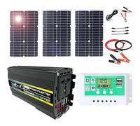 Kit pannello solare da 800 W con regolatore di carica da 50 A - Design impermeabile for camper, roulotte, barca, tenda(75W)