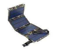 Kit pannello solare da campeggio, Pannello Solare Impermeabile Pieghevole USB Da 2 Pezzi, Batteria Con Moschettone,Escursionismo all'aperto, pesca(Camouflage)
