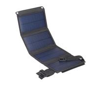 Kit pannello solare da campeggio, Pannello Solare Impermeabile Pieghevole USB Da 2 Pezzi, Batteria Con Moschettone,Escursionismo all'aperto, pesca(Black)